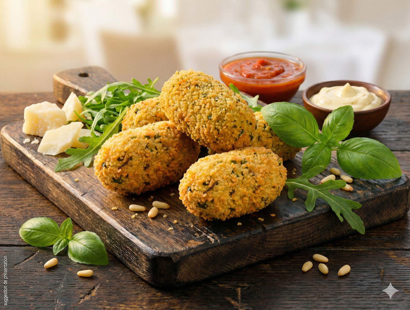 MINI CROQUETTE FROMAGE ROQUETTE